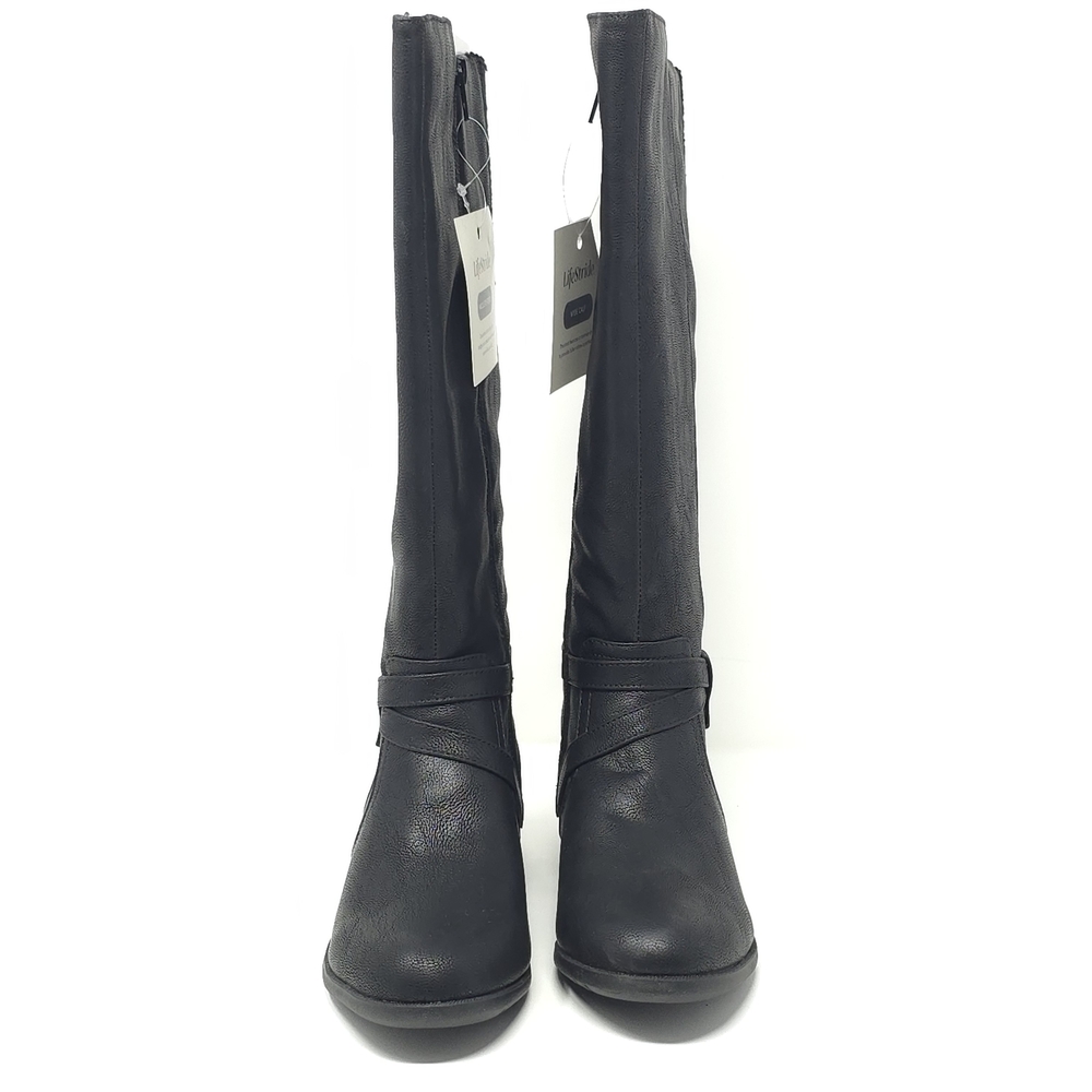 LifeStride Xtrovert Black Wide Calf Riding Boots  Water-Resistant - Picture 3 of 12